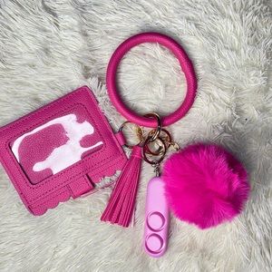 Pink Wristlet Keychain
